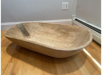 Large Fabulous Wooden Dough Bowl From Mexico