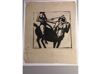 Untitled Print On Rice Paper Signed Richard Edlund 59