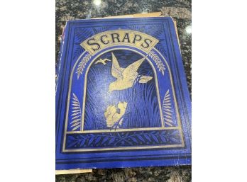 Blue 1900s Scrap Book With Advertisements And More