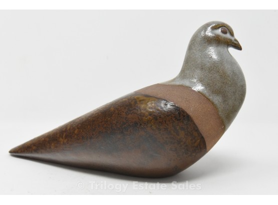 Vintage Stoneware Glazed Pigeon