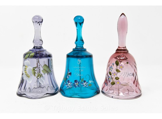 Three 4.5' Fenton Glass Bells