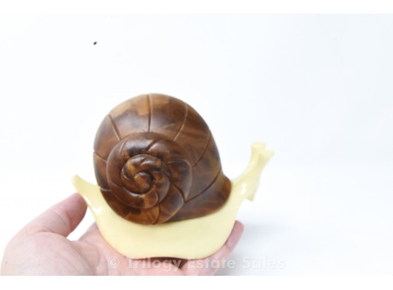 Italian Alabaster Snail Trinket Box