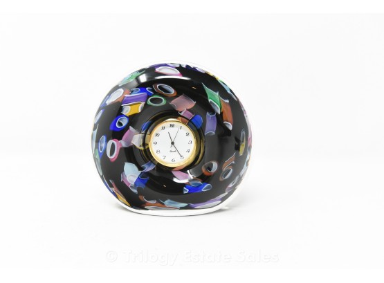 Clear And Colorful Glass Clock