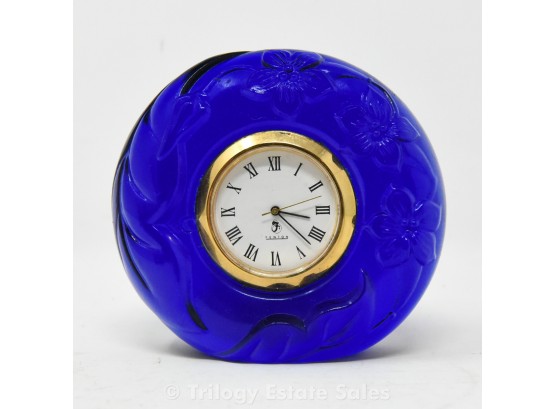 Cobalt Blue Fenton Clock