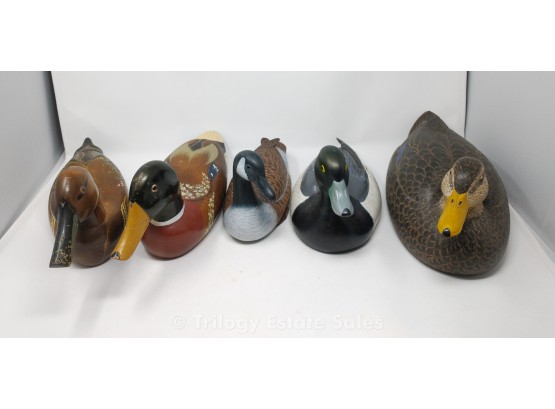 Lot Of 5 Painted Decoys