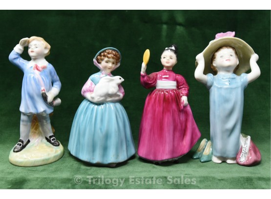 Four Royal Doulton Porcelain 5.5' Figurines