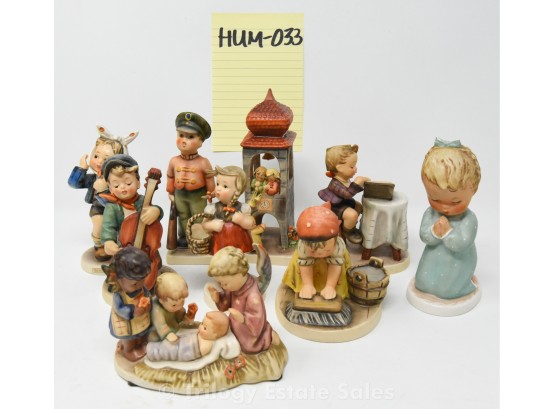 9 Hummel Figurines Assorted Date Stamps Lot K