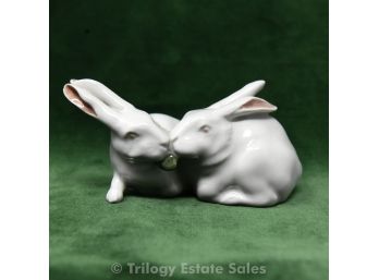 Royal Copenhagen Porcelain Rabbits Figurine #518