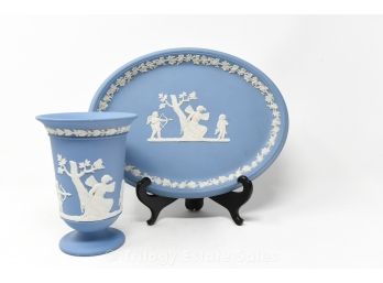 Wedgwood Jasperware Vase & Oval Platter