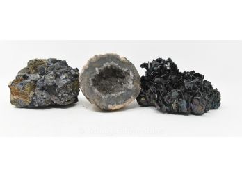 Geode, Skeletal Galena And Possibly Moissanite
