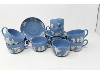 Wedgwood Jasperware 9 Cups & 8 Saucers