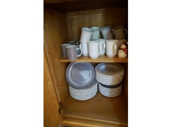 Mikasa White Dishes/ Contents Of Cabinet Over 55 Pieces