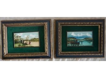 Pair Of Tiny Paintings Signed