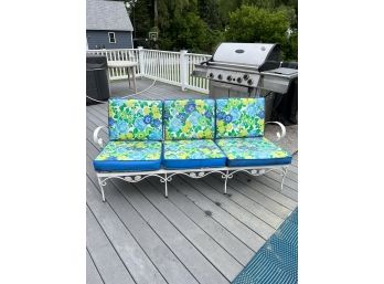 Vintage White Iron Couch 64'