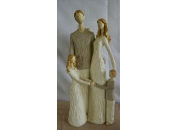 Decorative Wood Family Sculpture