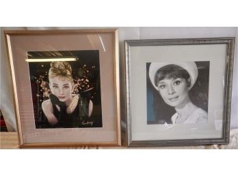 Pair Of Audrey Hepburn Prints Framed