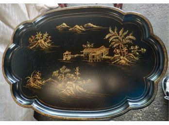 Black Laquer Tray Top Table