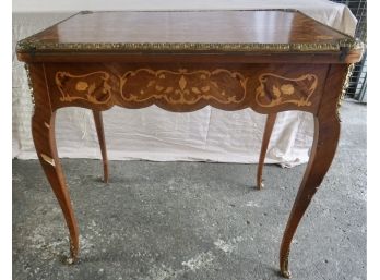 Marquetry Inlaid Game Table