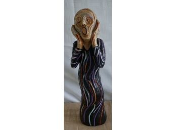 Wood Decorative 'The Scream' By Munch Sculpture 16'T