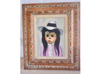 Bollini Signed Orginal Oil Painting 'young Girl'