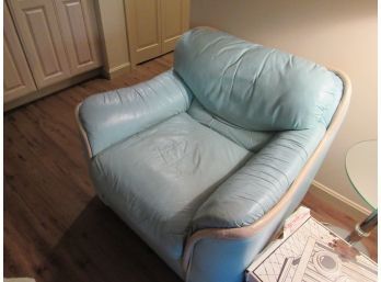 Blue Leather Leathercraft Chair