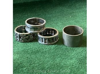 Four Sterling Silver Rings .765ozt (combined)