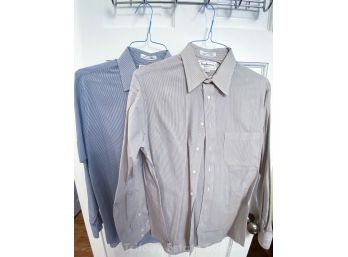 Lot Of 2 Burberry Mens Button Down Shirts