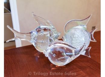 Three Murano Glass Fish