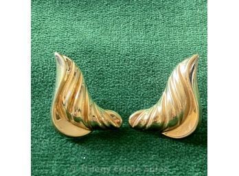 14kt Italian Gold Post-Back Earrings .305ozt