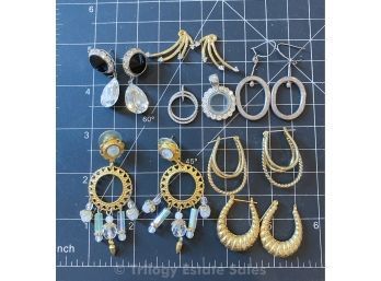 Chandelier Earrings Lot Of Costume Jewelry