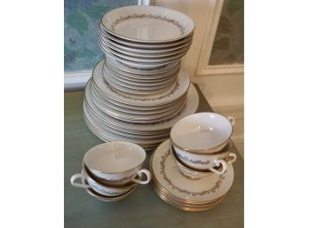 36 Piece Acadian/ First Love China Set 24KT
