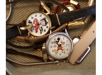 #3 Lot Of Watches Including Betty Boop & Mickey Mouse