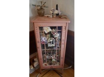Painted Cabinet & Entire Contents (Ornaments & Christmas Decor)