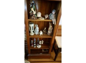 Lot Of 17 Misc 3 Shelves ( End Of Fireplace)