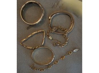 #5 Lot Of 6 Fashion Jewelry Bracelets(some G. F.)