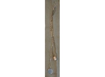 #13 2 Sterling Necklaces W/ Pendants