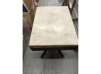 2 Eastlake Victorian Marble Topped End Tables