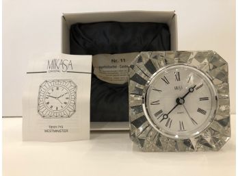 MIkasa Crystal Clock NIB