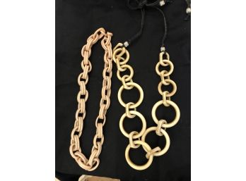 2 Fabulous MCM  60's/70's Acrylic Link Necklaces