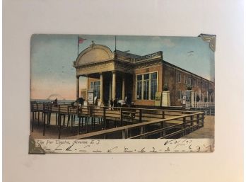 Vintage Postcard The Pier Theater Arverne By The Sea Boardwalk