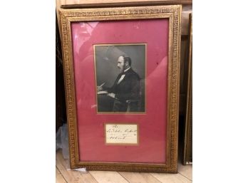 Early Mezzotint Engraving British Prime Minister Lord John Russell Third Original Signature