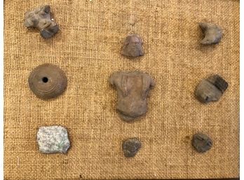 9 Pre Colombian Artifacts, Shards, Pieces, From Carlos Gimbel