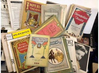 Quite An Ensemble Of Theater! 30 Original Theatre Playbills From Late 1890's Thru 1960's