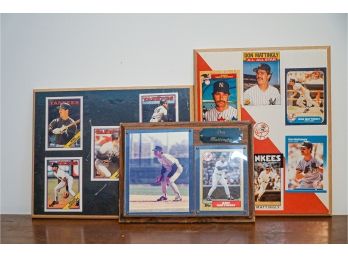Don Mattingly Card, And Plaques, Baseball Sticker Books