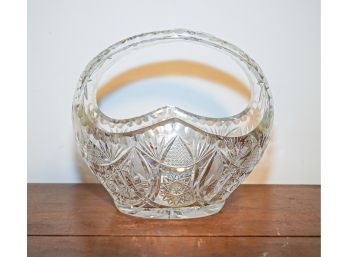 Large Brilliant Cut Crystal Basket