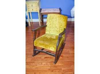 Upholstered Antique Children's Rocking Chair