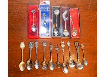 Lot Of 15 Souvenir Spoons