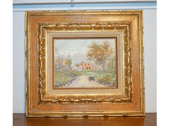 European Scene  Signed Painting On Canvas