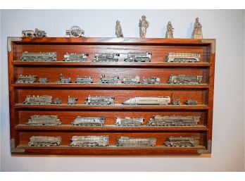Franklin Mint Pewter The Greatest Locomotive 28 Trains And Display