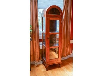 Solid Wood  Glass Door , 2 Shelves Curio Cabinet
